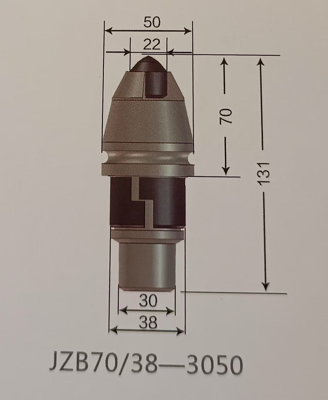 Construction Machinery Cone Pick  JZB70/38-3050