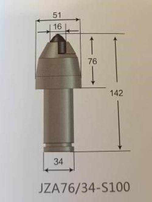 Road header Cone Pick JZA76/34-S100