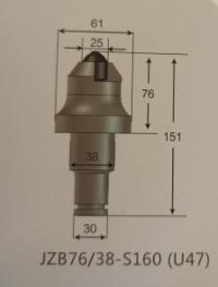 Road header Cone Pick JZB/38-S1609(U47)