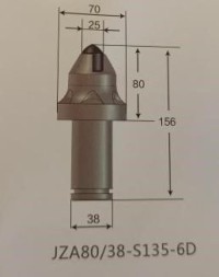 Road header Cone Pick JZA80/38-S135-6D