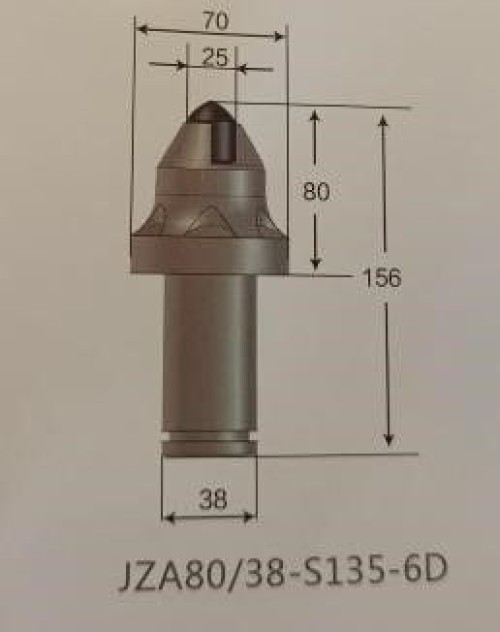 Road header Cone Pick JZA80/38-S135-6D