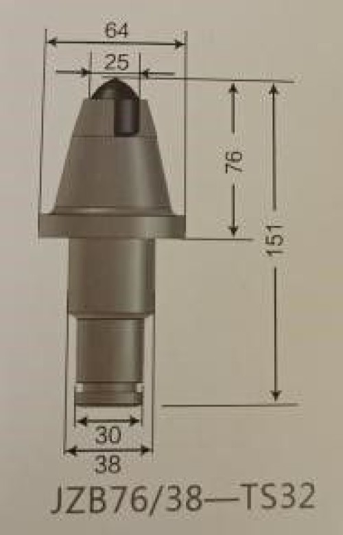 Construction Machinery Cone Pick JZB76/38-TS32